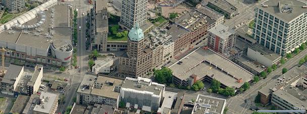 Crosstown Lofts ariel picture birds eye view