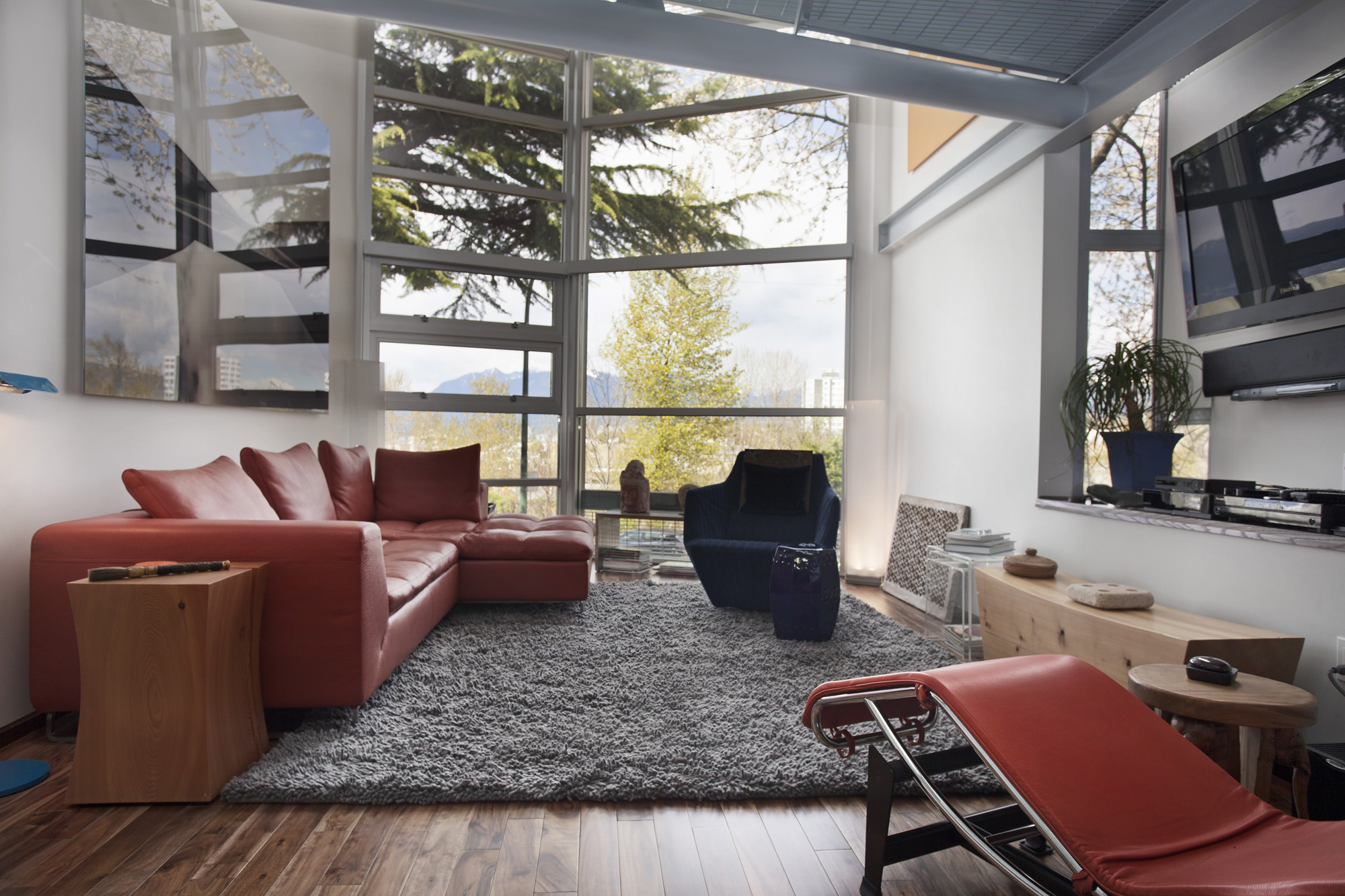 Modern Homes For Sale in Vancouver - Loft Style Duplex 1 living Room