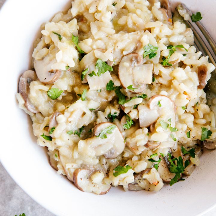 mushroom risotto vegan gluten free 2 1 720x720