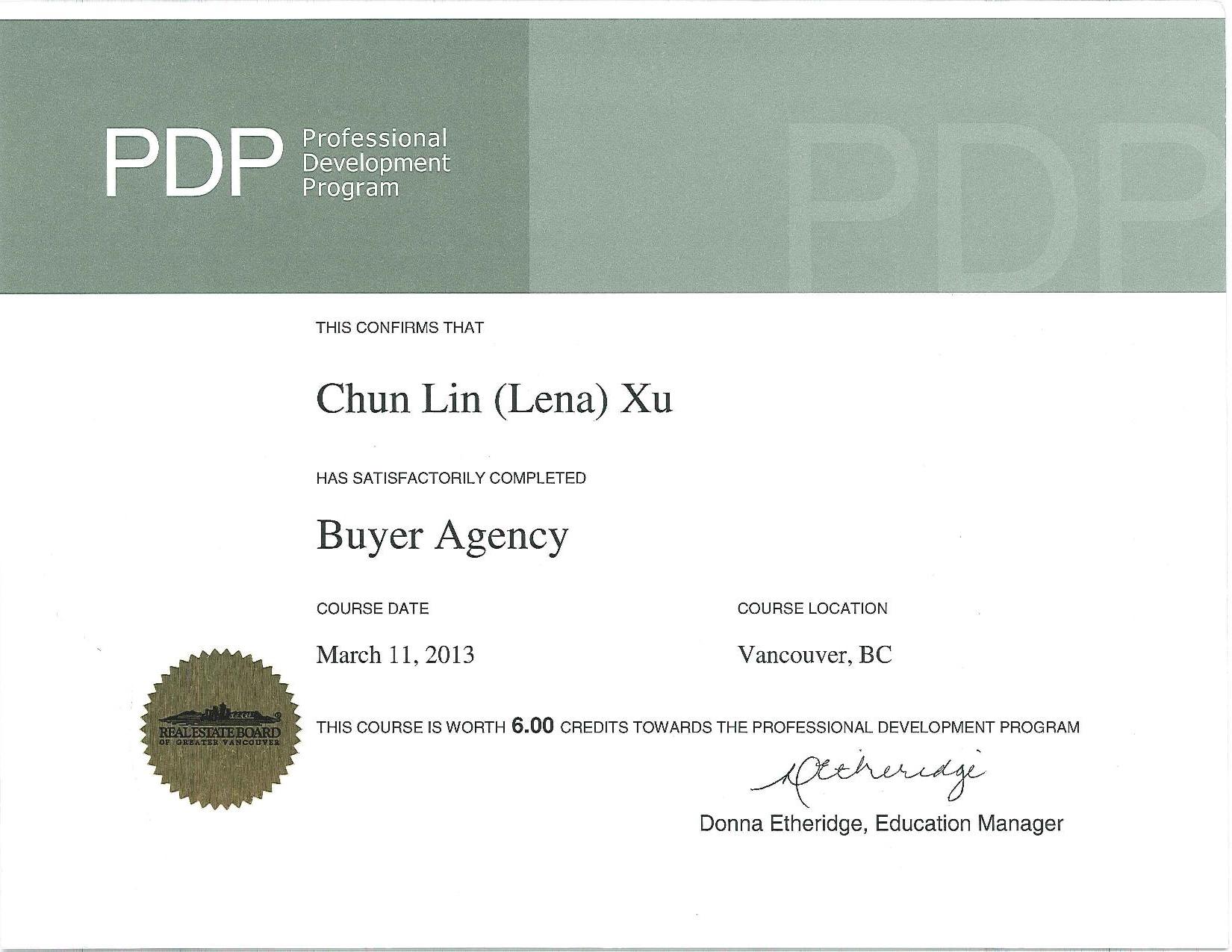 pdp buyer agency course