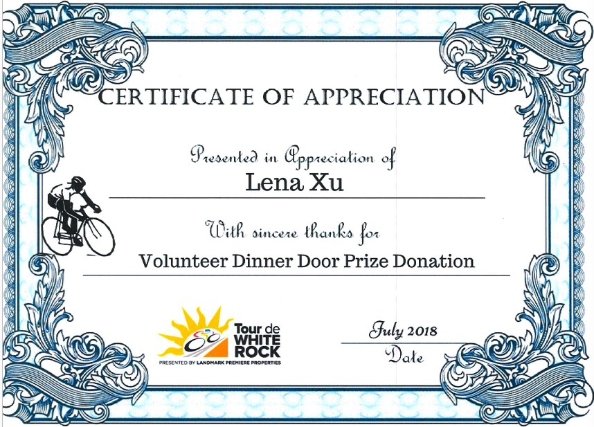 volunteer for tour de white rock a