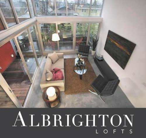 Albrighton lofts logo contemporary loft in Point Grey Vancouver