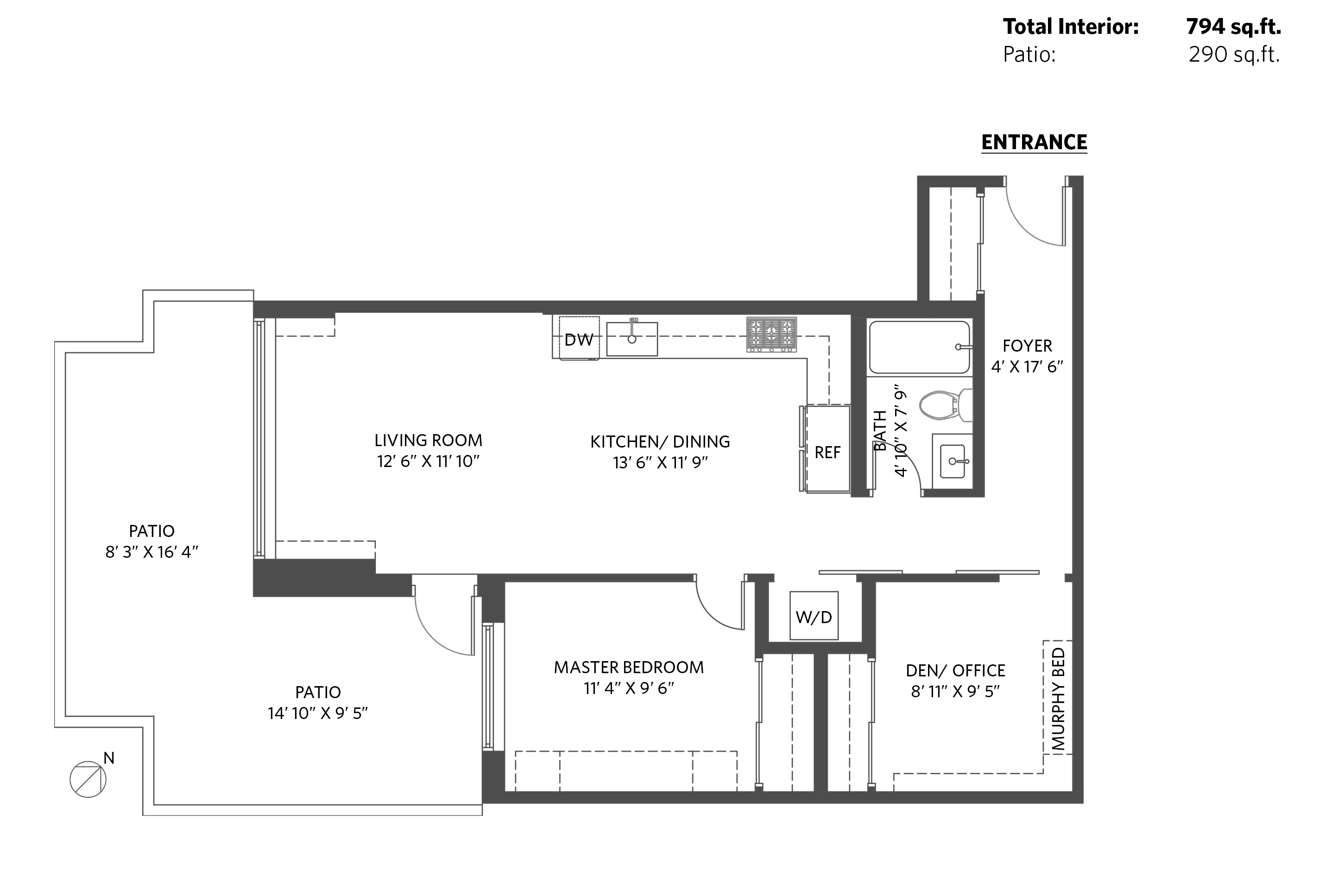 2D Floor Plan Modern North Vancouver Home for sale 206 131 east 3rd street 2d v2