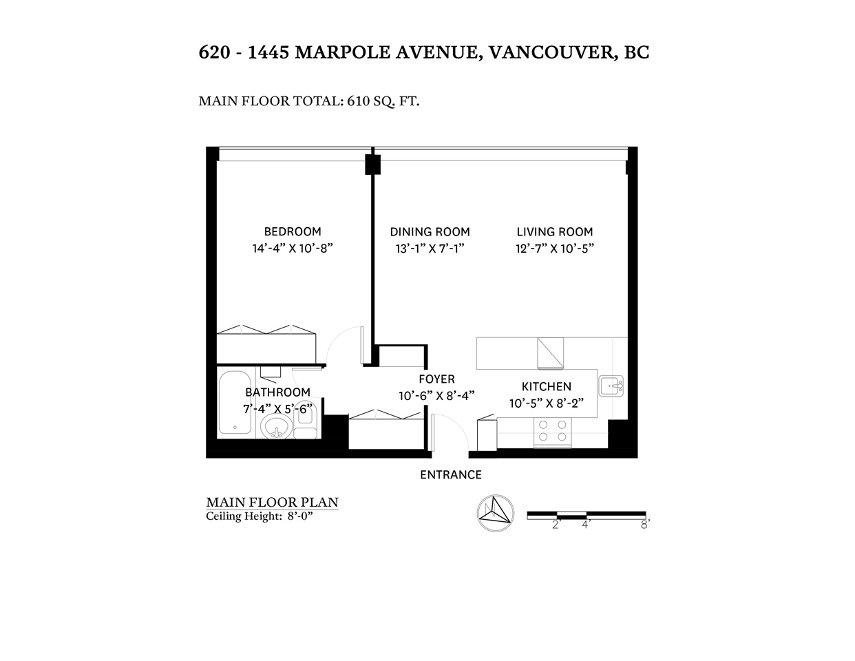 1445 Marpole 1 bedroom floor plan