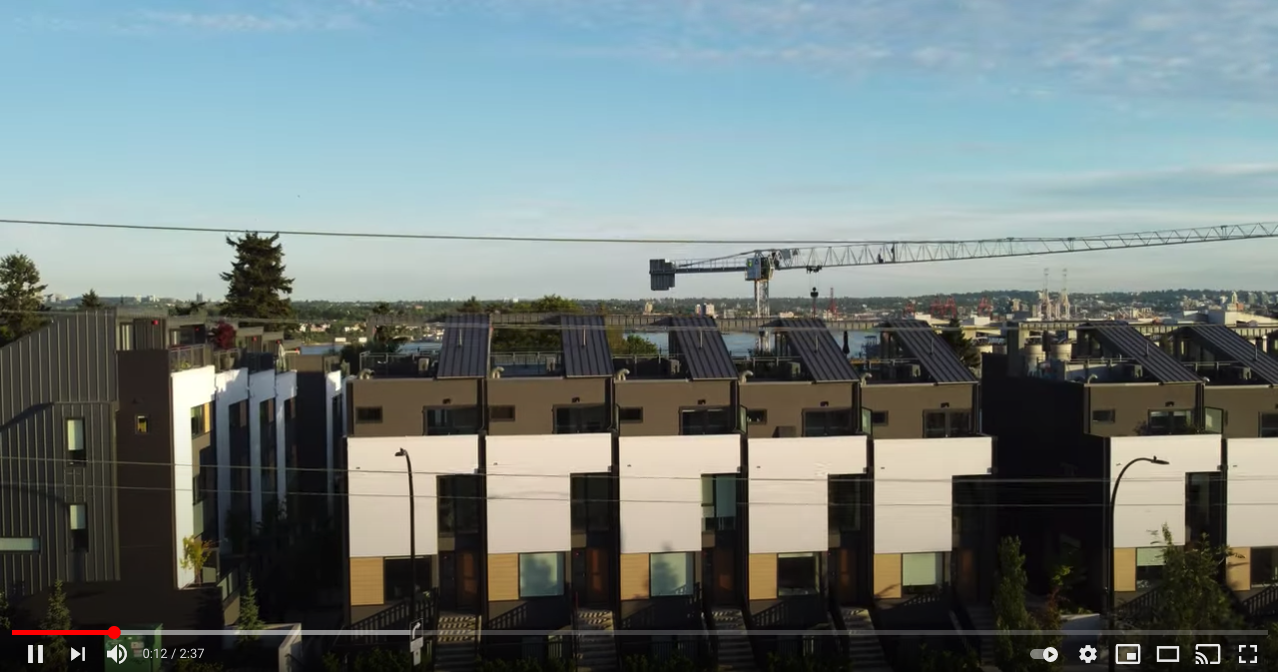 drone video townhouse moder