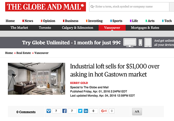 globe and mail jan 2016