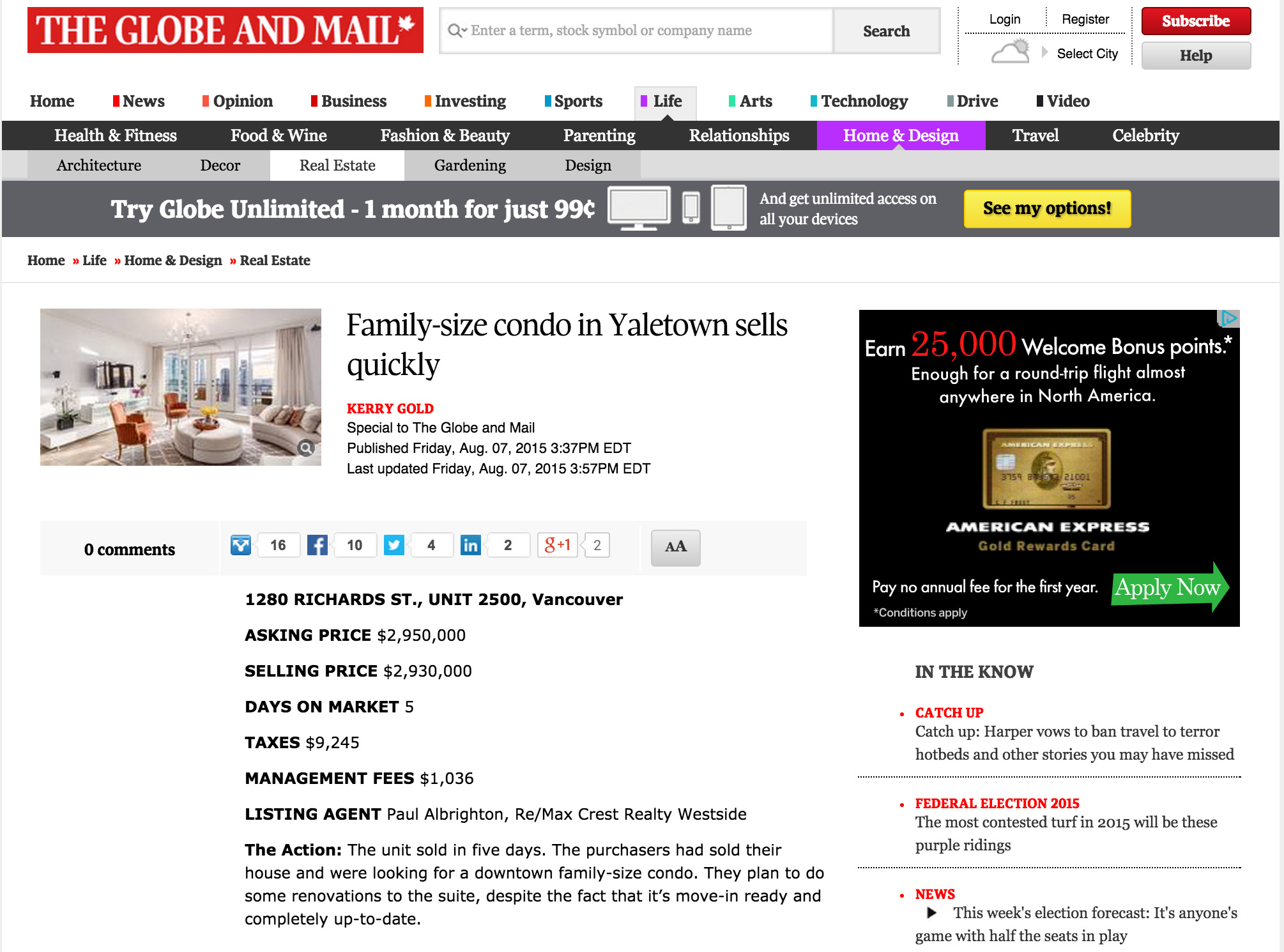 globe and mail news paul albrighton yaletown condo   the grace august 2015