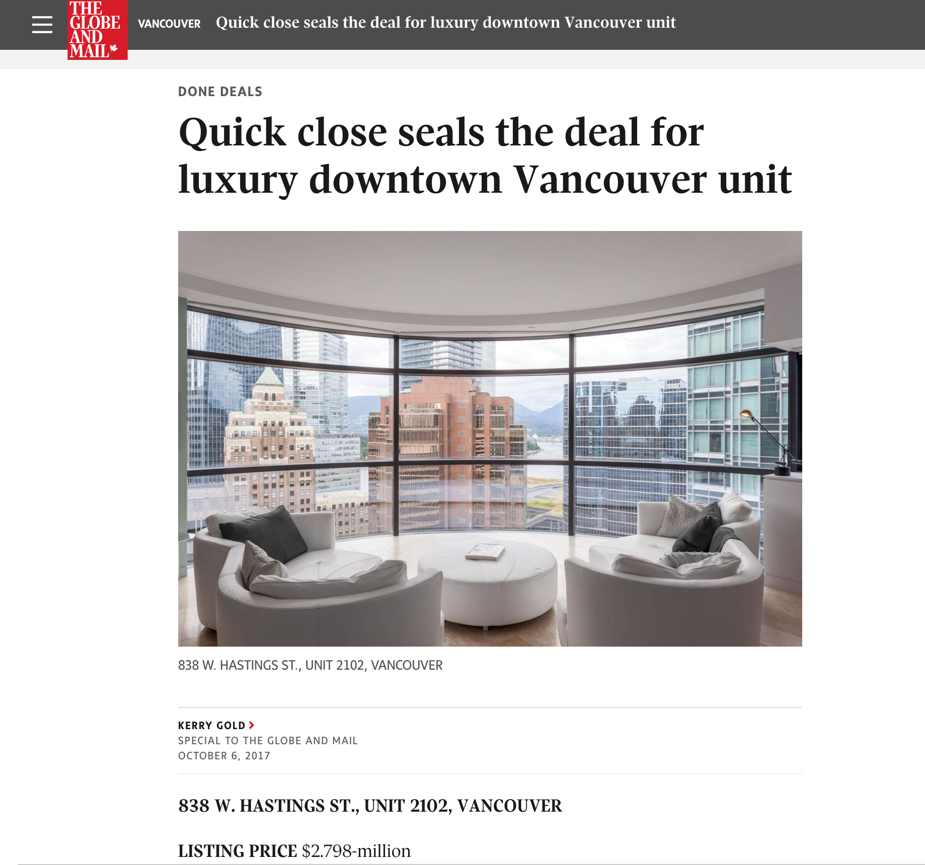 jameson house featured in globe  mail news