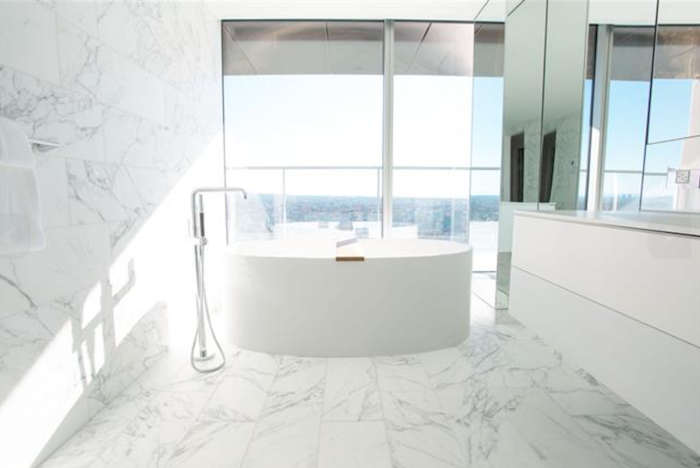 marble washroom vancouver house penthouse 1480 howe street