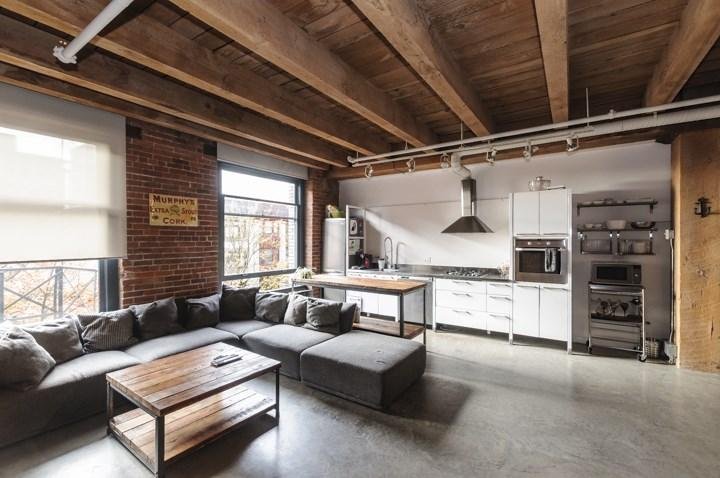 Beautiful loft living area at Koret Lofts