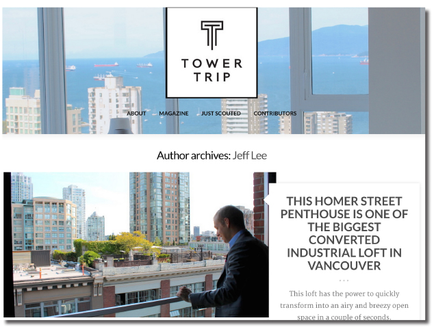 Tower Trip Magazine Interviews Paul Albrighton and a beautiful 4 million dollar heritage loft