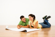 young couple on floor