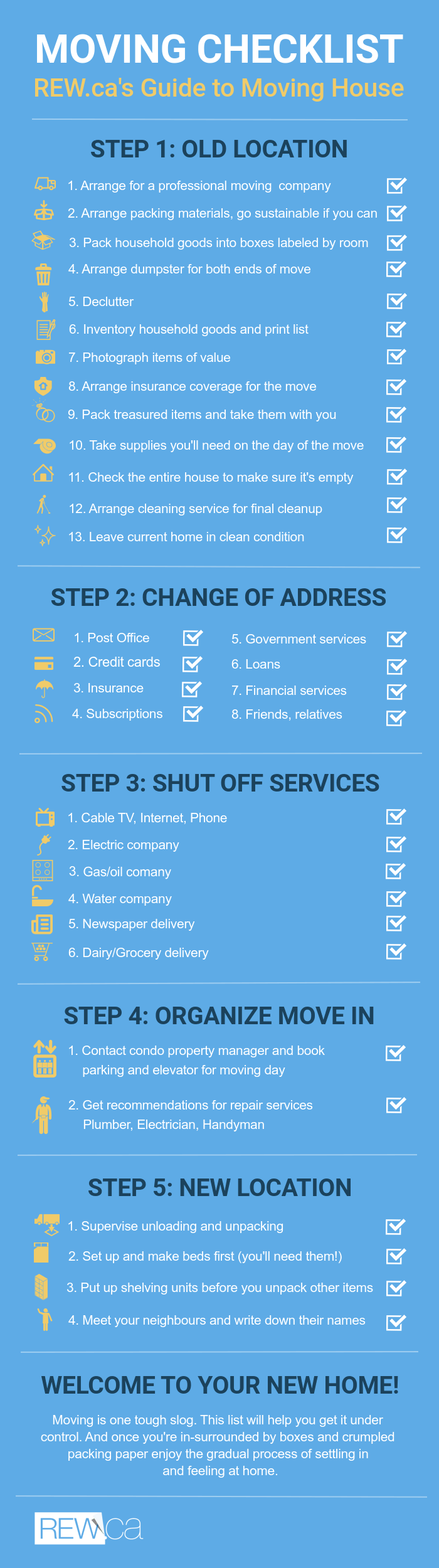 rew moving checklist