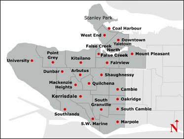 Map Vancouver Westside
