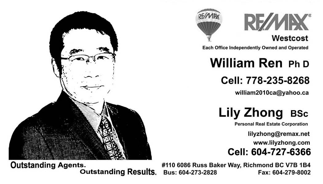 business card of william ren