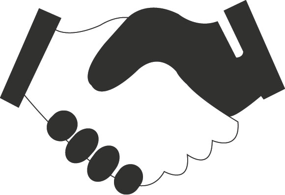 office icons handshake free stock vector